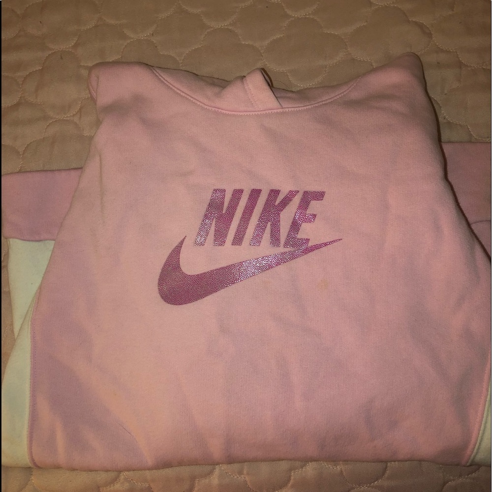 pink nike hoodie :)
